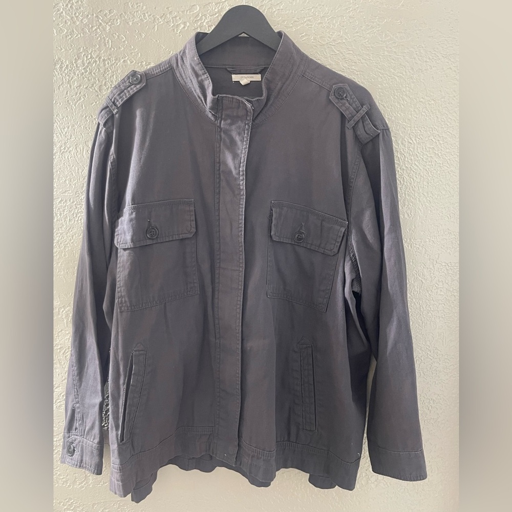 Maurice’s Women‎ Casual Dark Gray Military Style Jacket Size 4